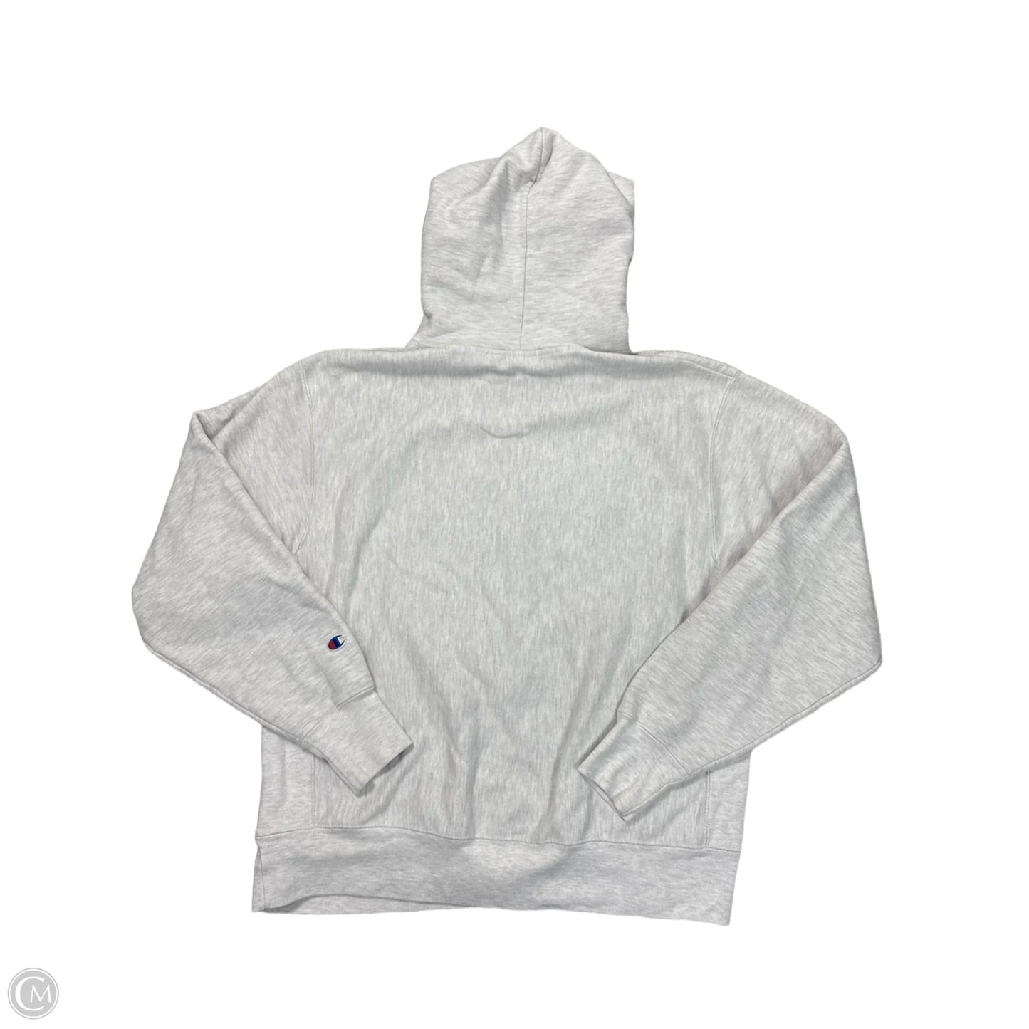 Sweatshirt Hoodie By Champion In Grey, Size: L