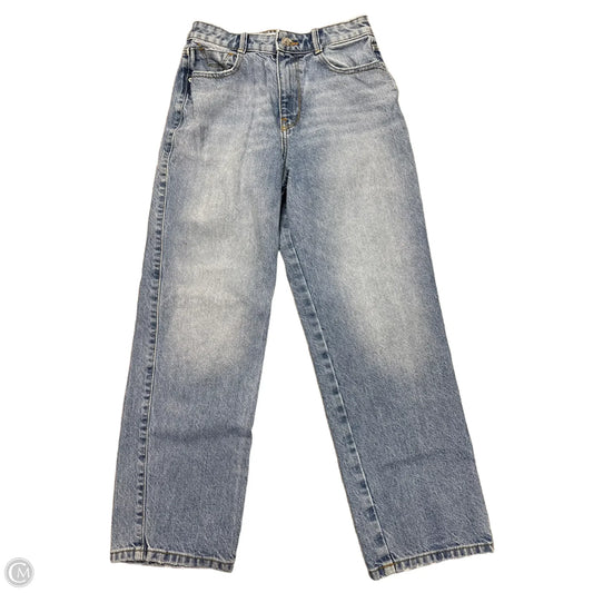 Jeans Straight By Zara In Blue Denim, Size: 4