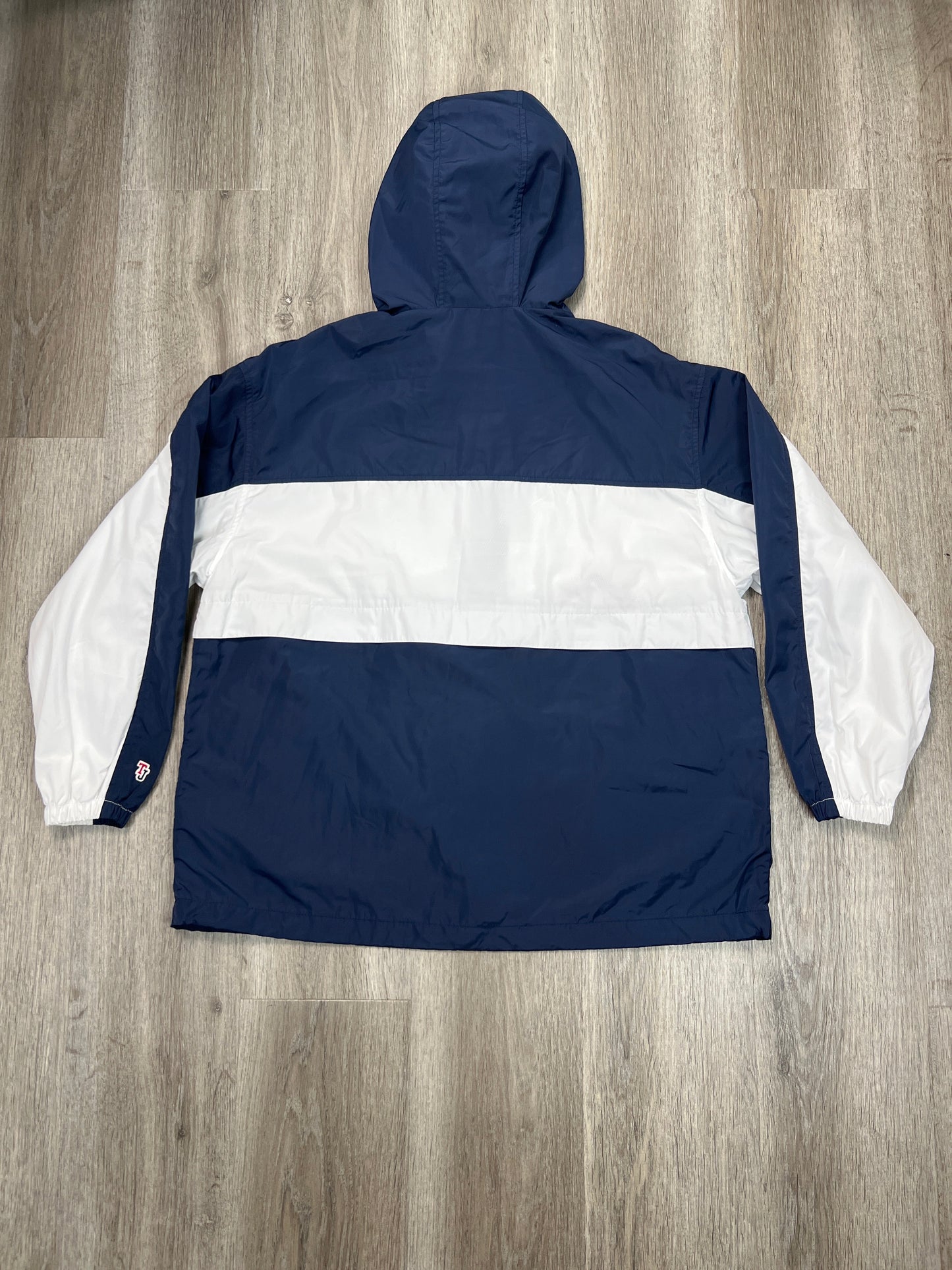 Athletic Jacket By Tommy Hilfiger In Blue & White, Size: S