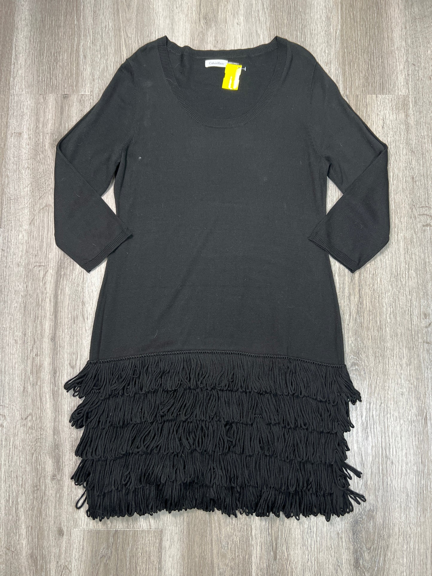 Dress Casual Midi By Calvin Klein In Black, Size: Xl