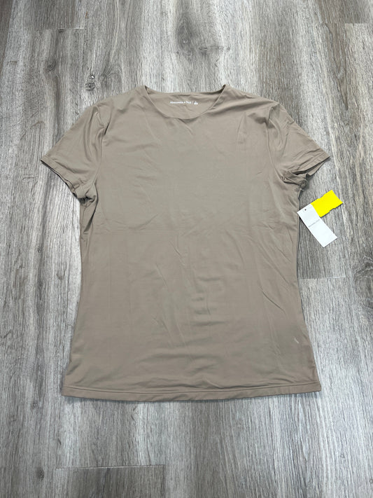 Top Short Sleeve By Abercrombie And Fitch In Brown, Size: L