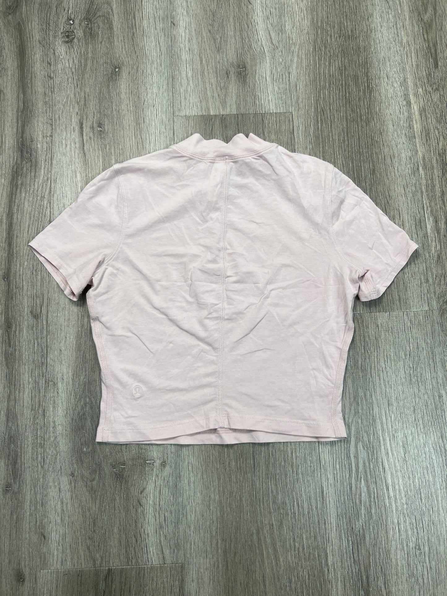 Athletic Top Short Sleeve By Lululemon In Pink, Size: S