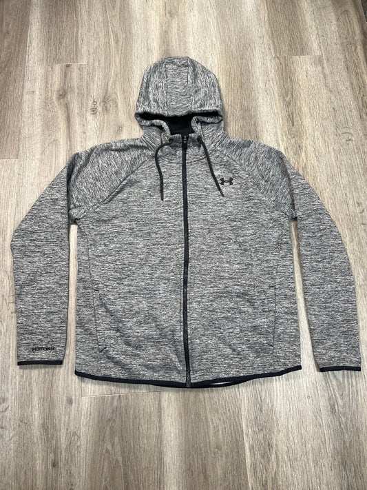 Athletic Jacket By Under Armour In Grey, Size: L