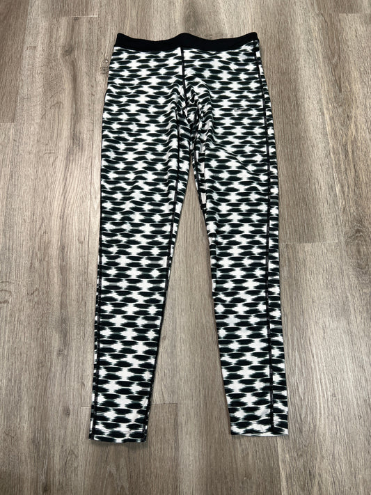 Athletic Leggings By Nike Apparel In Black & White, Size: M