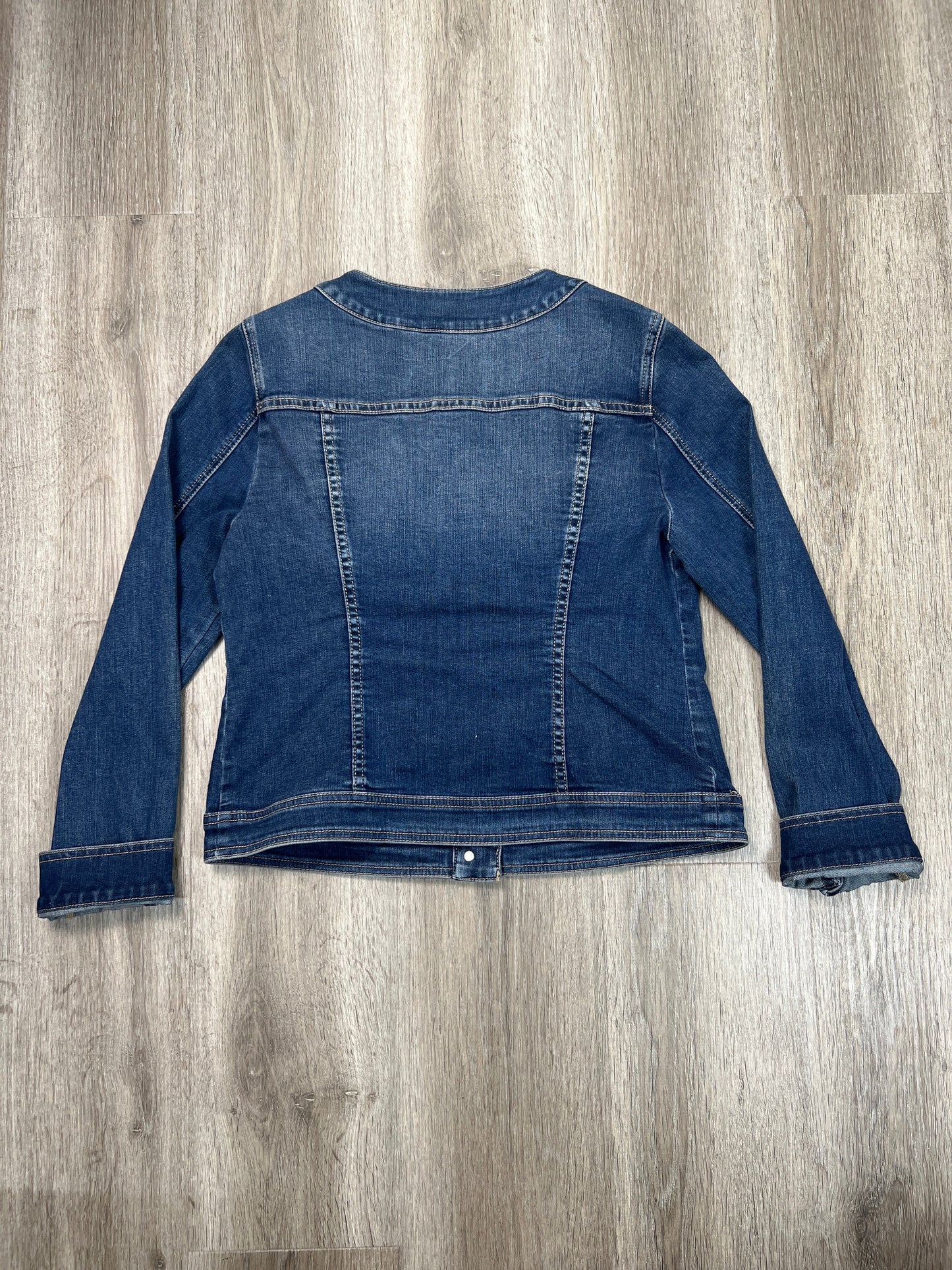 Jacket Denim By Chicos In Blue Denim, Size: S