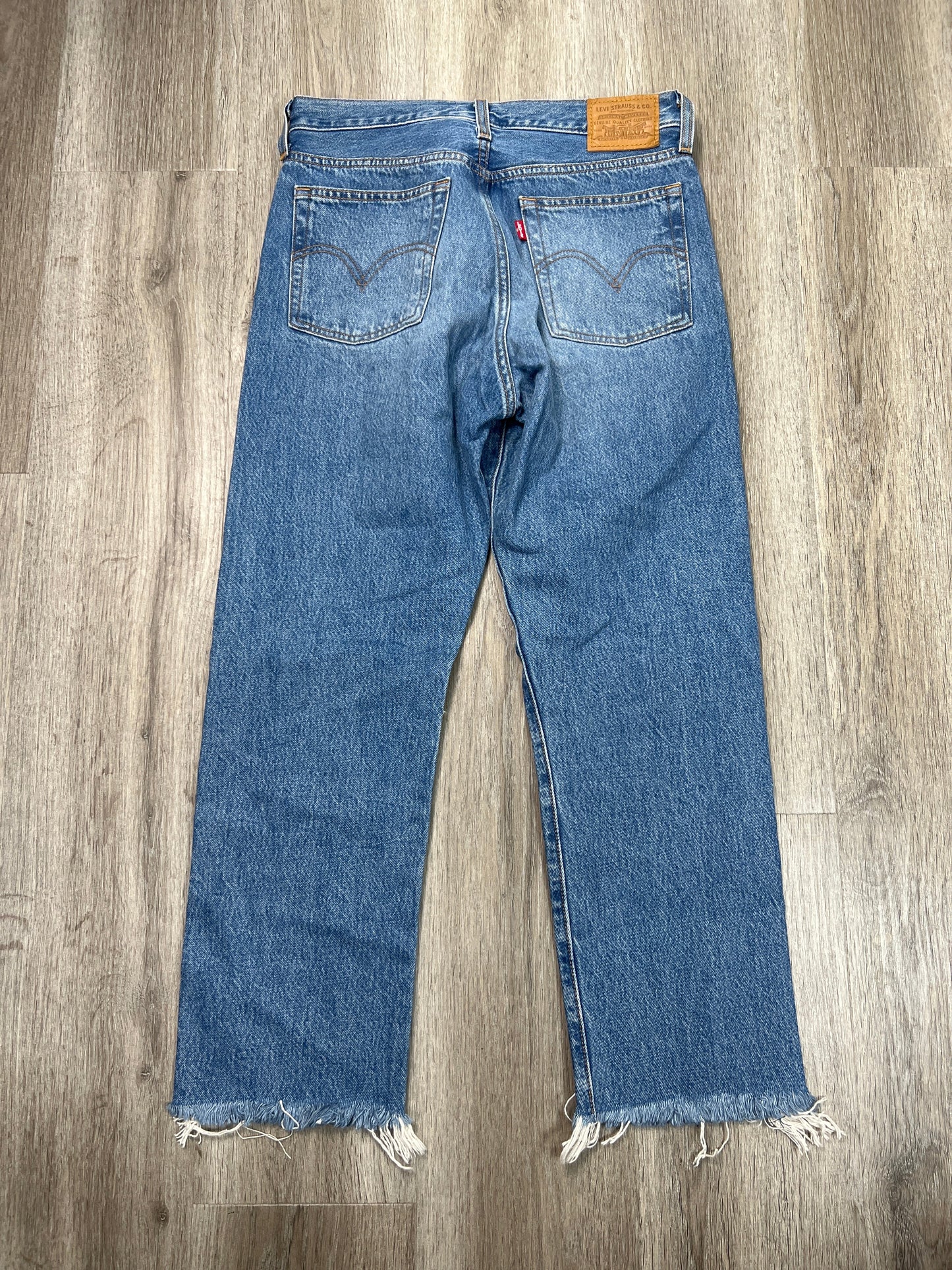 Jeans Straight By Levis In Blue Denim, Size: 6