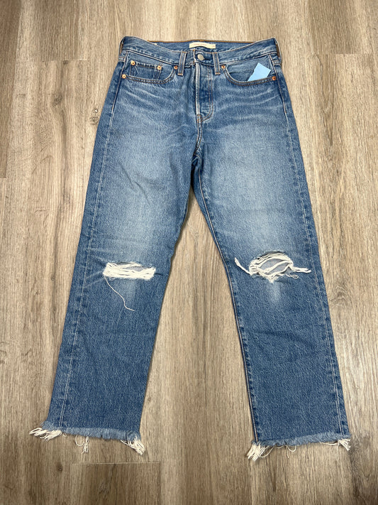 Jeans Straight By Levis In Blue Denim, Size: 6