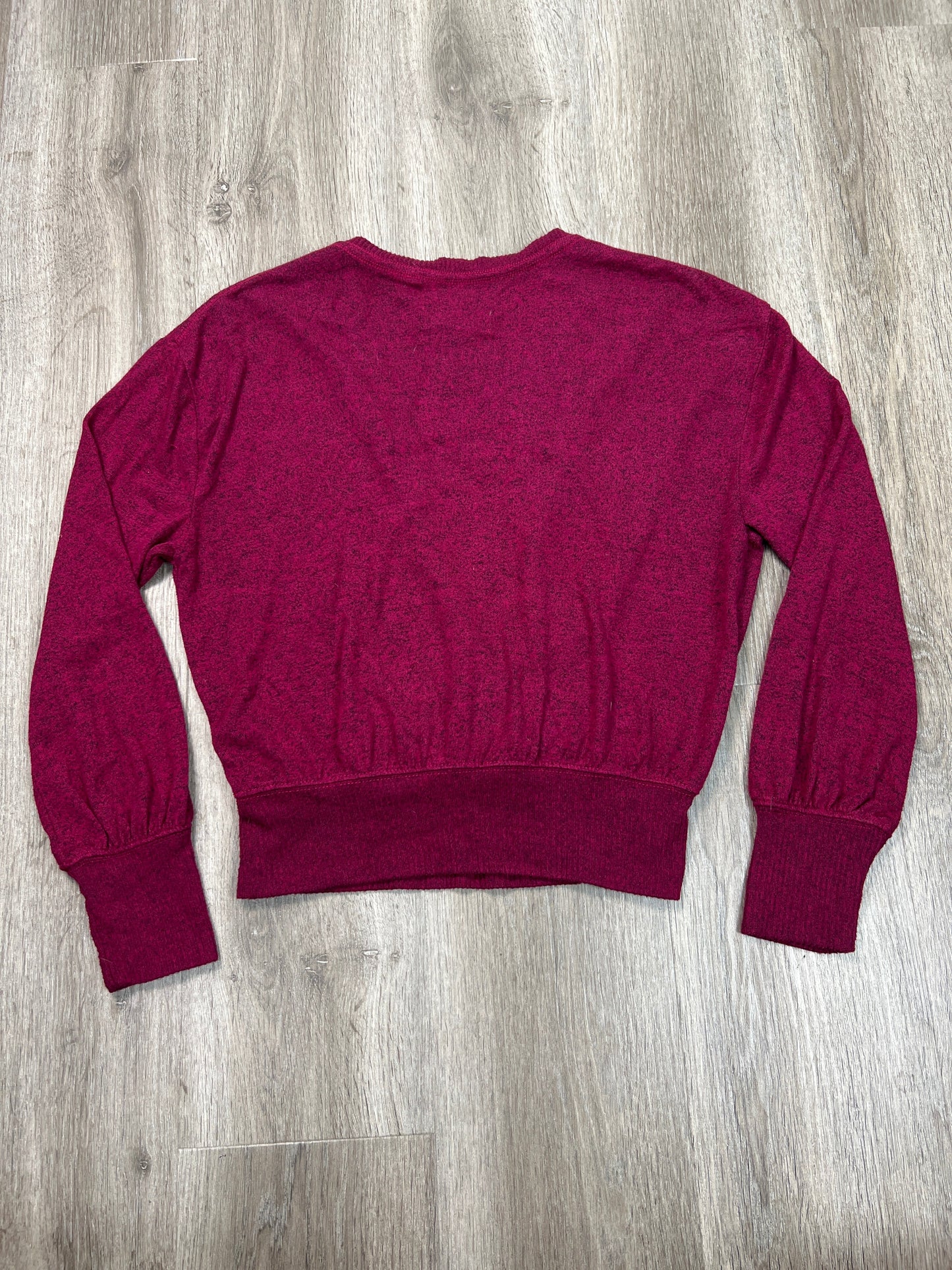 Top Long Sleeve By Anthropologie In Red, Size: S