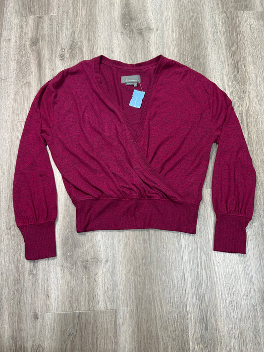 Top Long Sleeve By Anthropologie In Red, Size: S