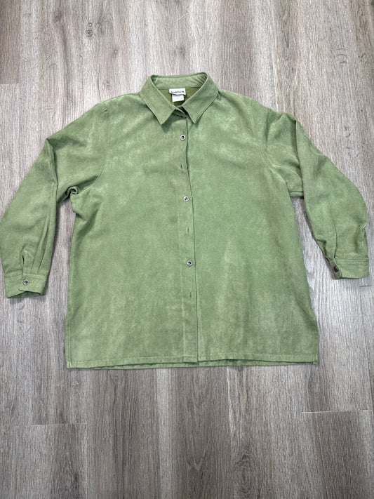 Top Long Sleeve By Bon Worth In Green, Size: L