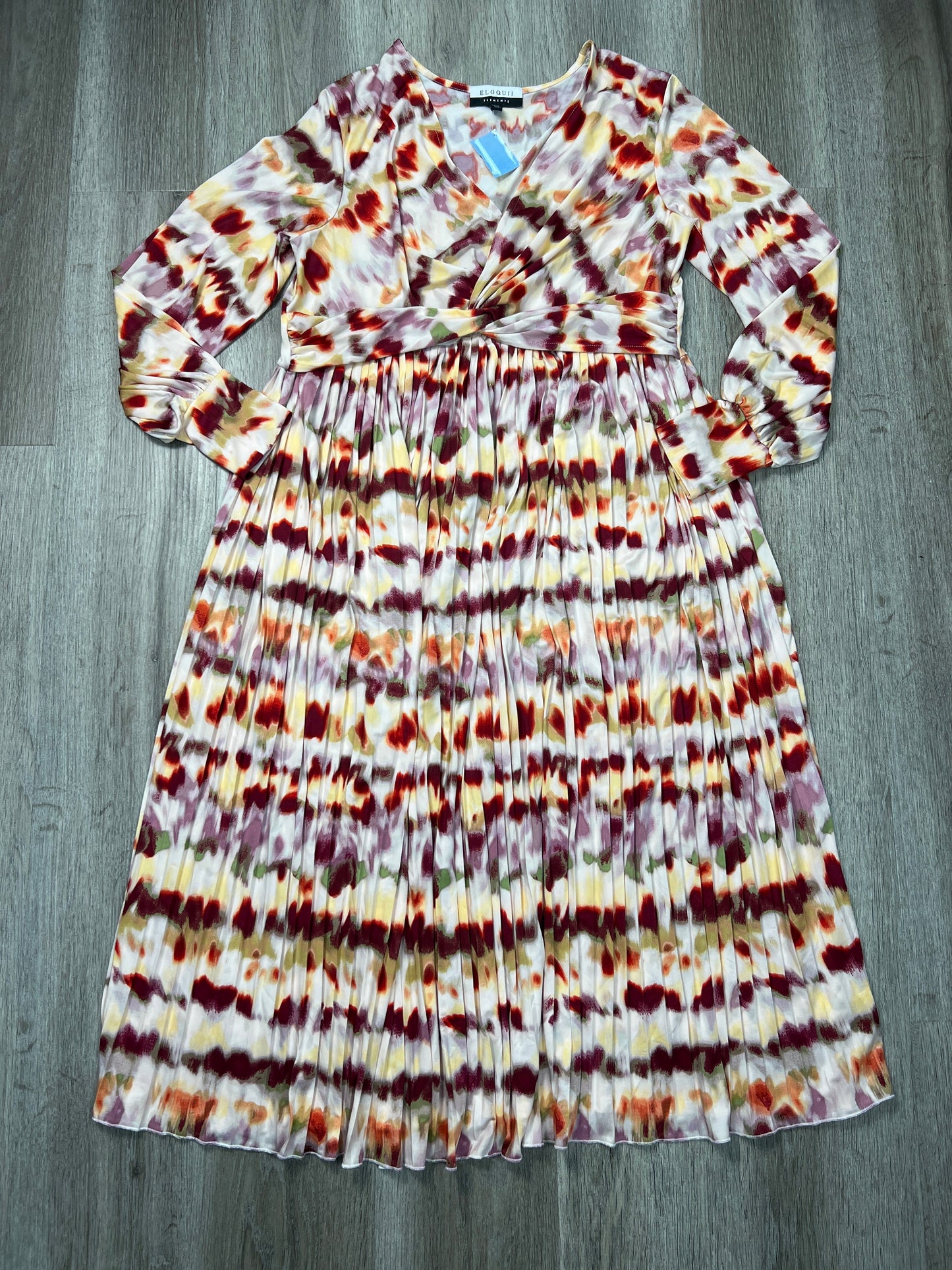 Dress Casual Midi By Eloquii In Multi-colored, Size: Xl