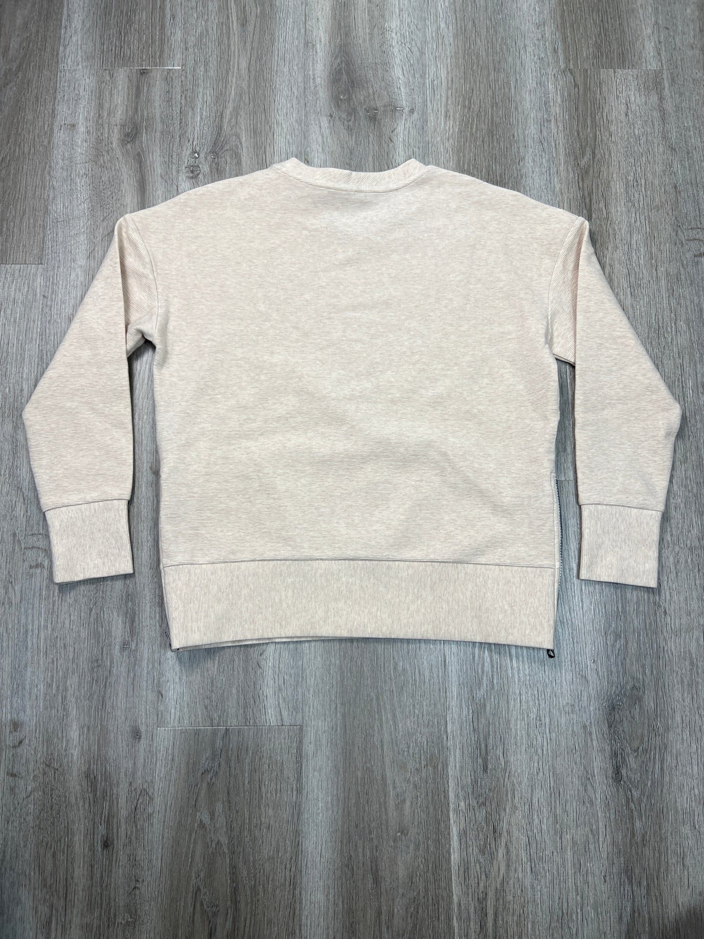 Athletic Top Long Sleeve Crewneck By Te Verde In Cream, Size: S