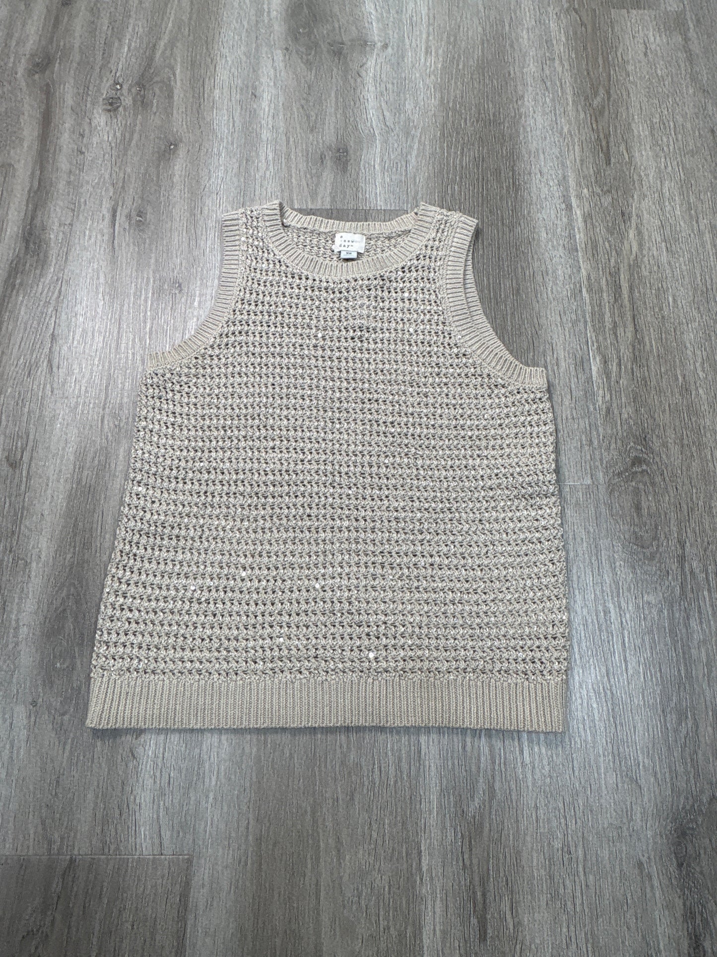 Vest Sweater By A New Day In Tan, Size: Xs