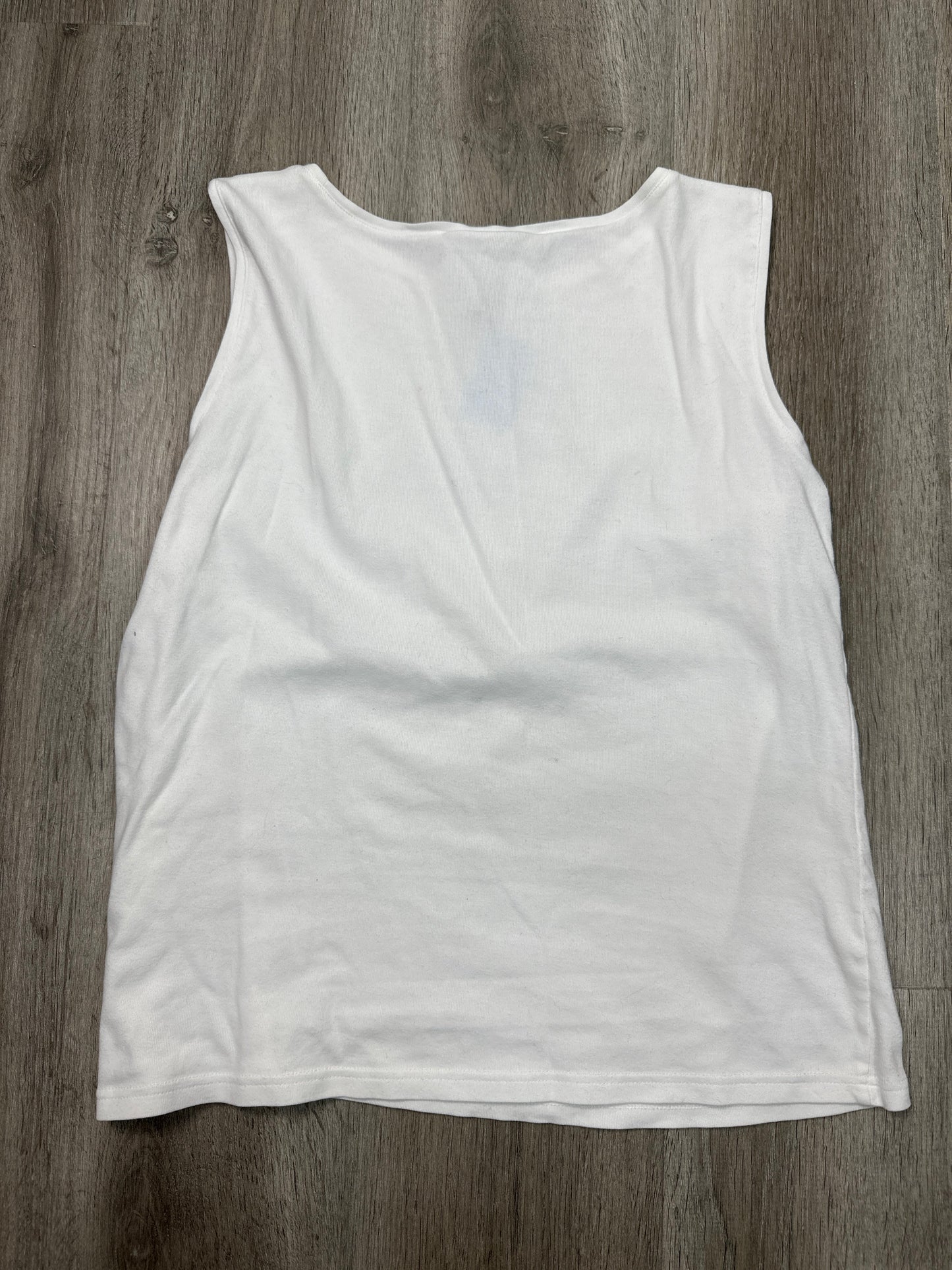 Top Sleeveless By Karen Scott In White, Size: L