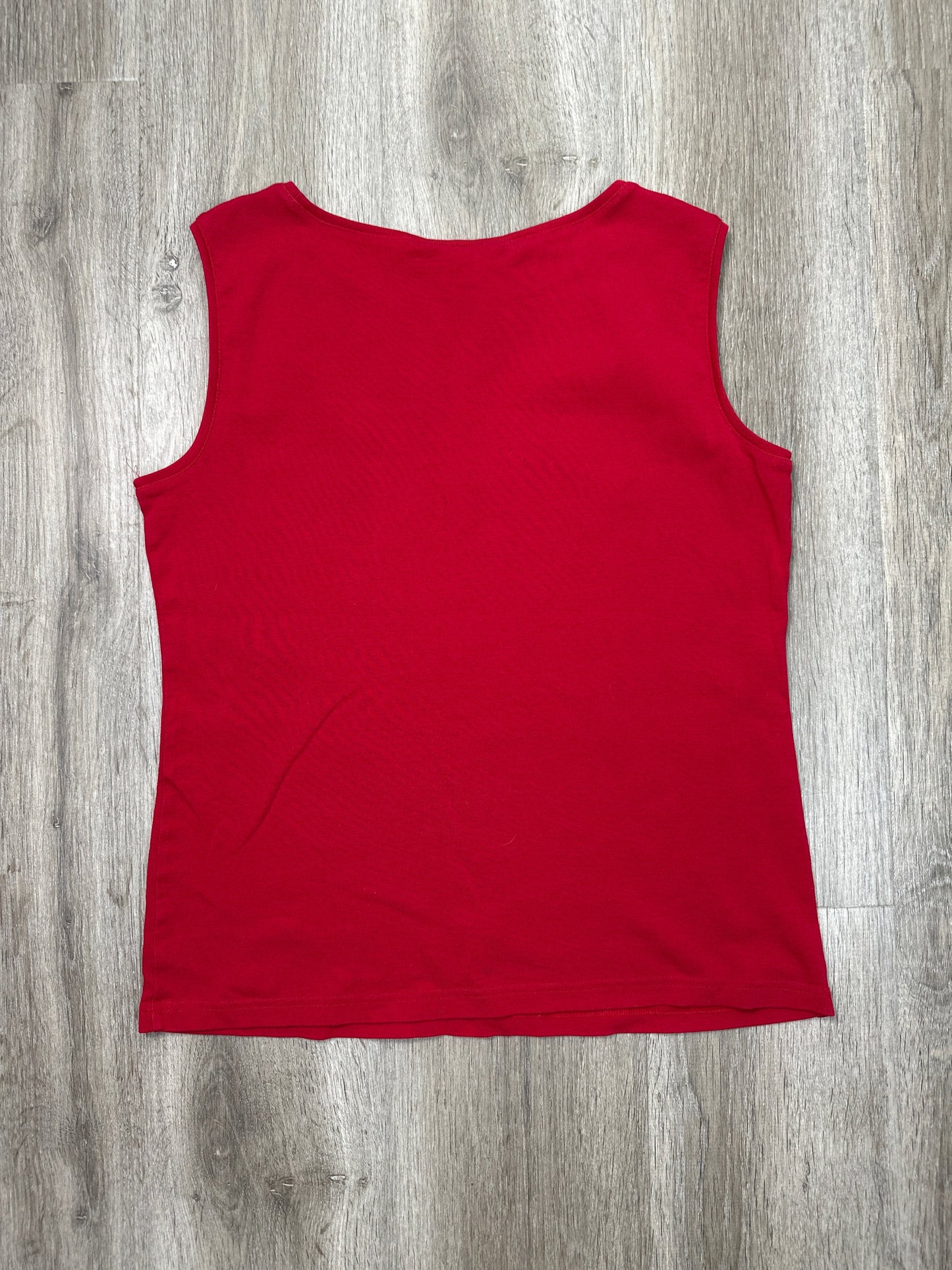 Top Sleeveless By Karen Scott In Red, Size: L