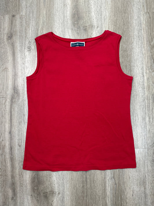 Top Sleeveless By Karen Scott In Red, Size: L