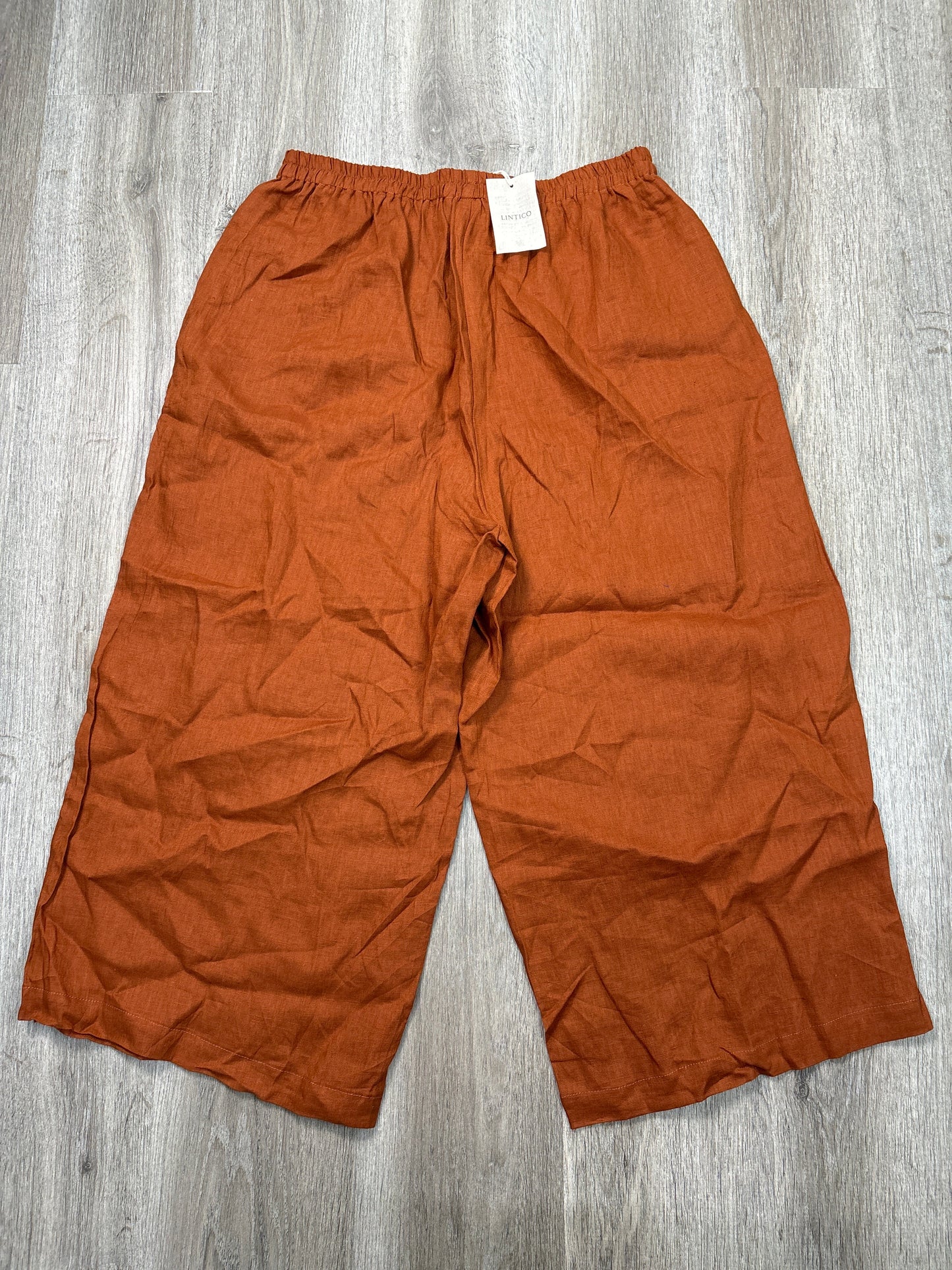 Pants Linen By LINTICO In Brown, Size: Xl