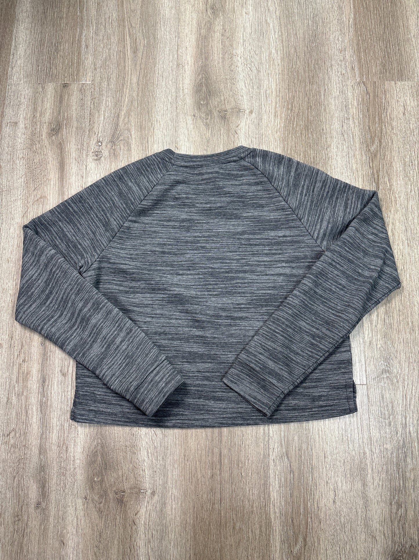 Athletic Top Long Sleeve Crewneck By Adidas In Grey, Size: M