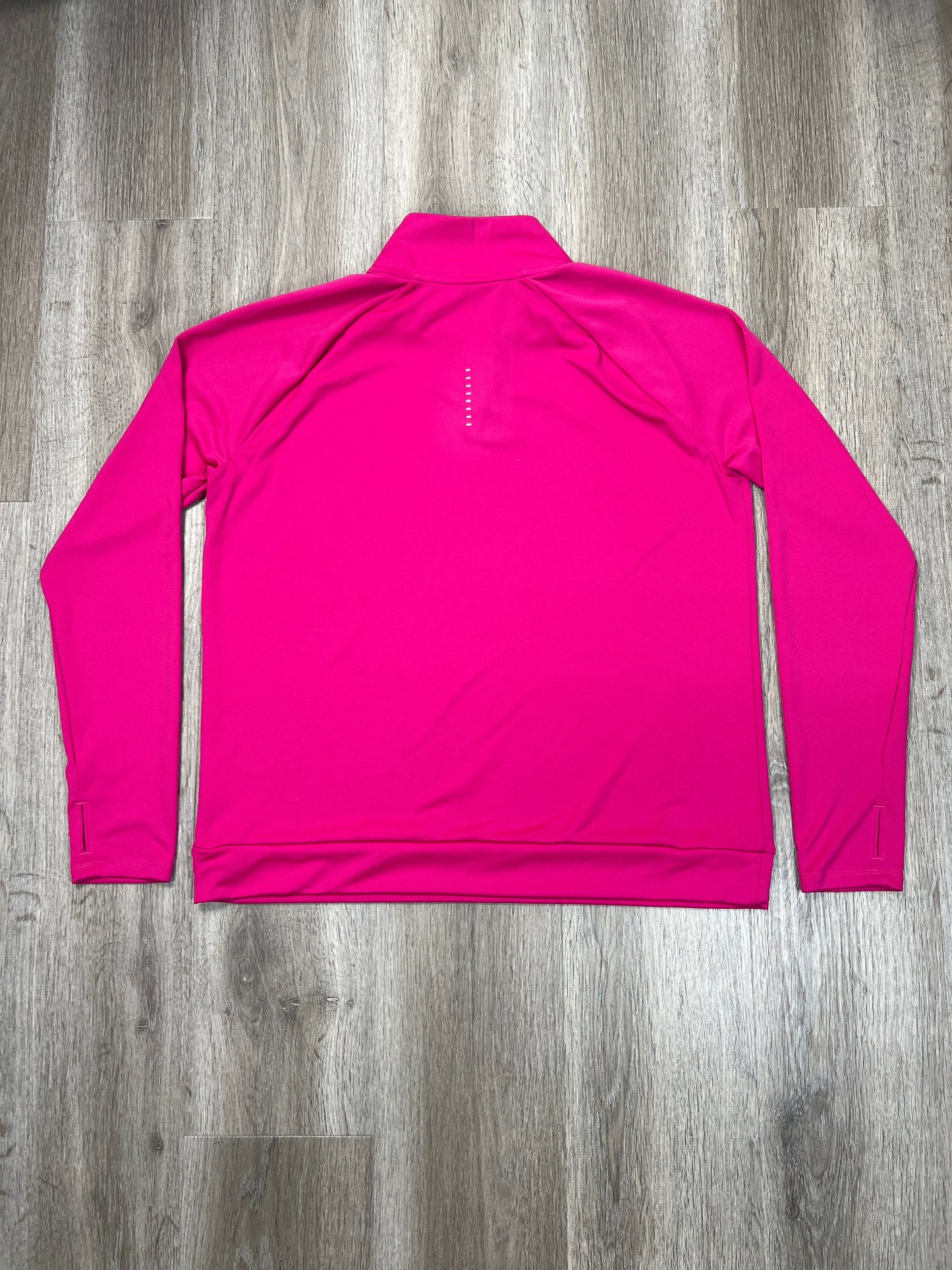 Athletic Top Long Sleeve Collar By Nike Apparel In Pink, Size: L