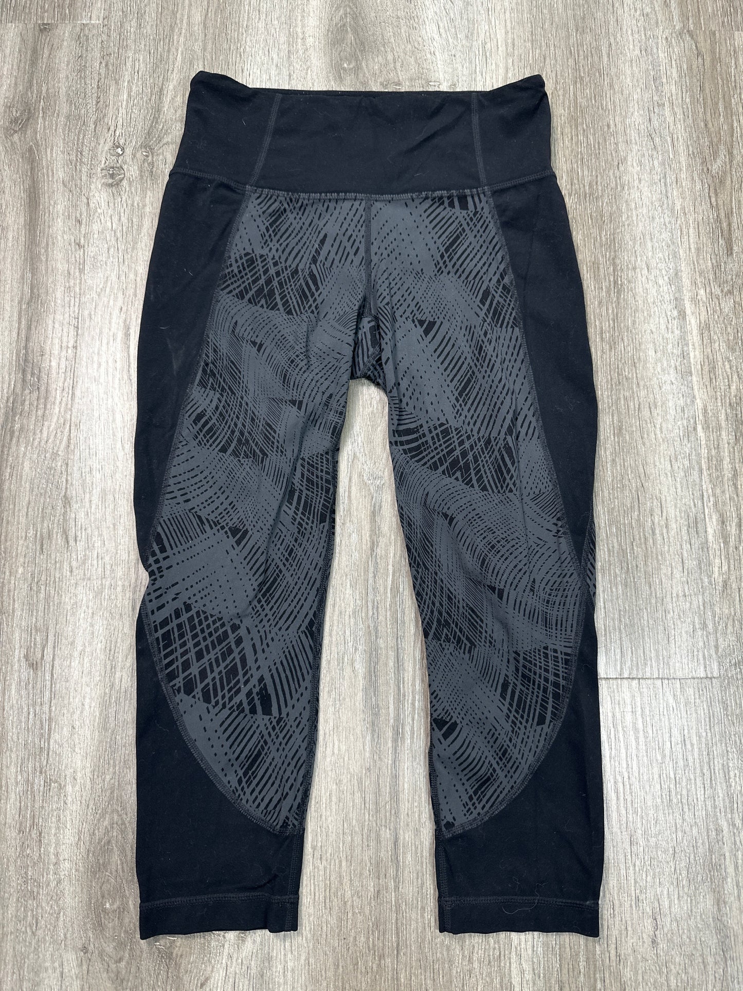 Athletic Leggings By Athleta In Black & Grey, Size: S