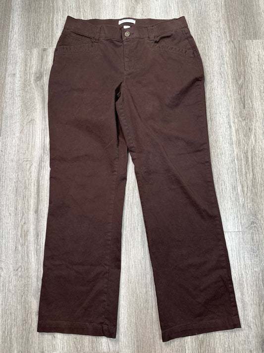 Pants Wide Leg By Christopher And Banks In Brown, Size: M