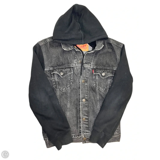 Jacket Denim By Levis In Black, Size: M
