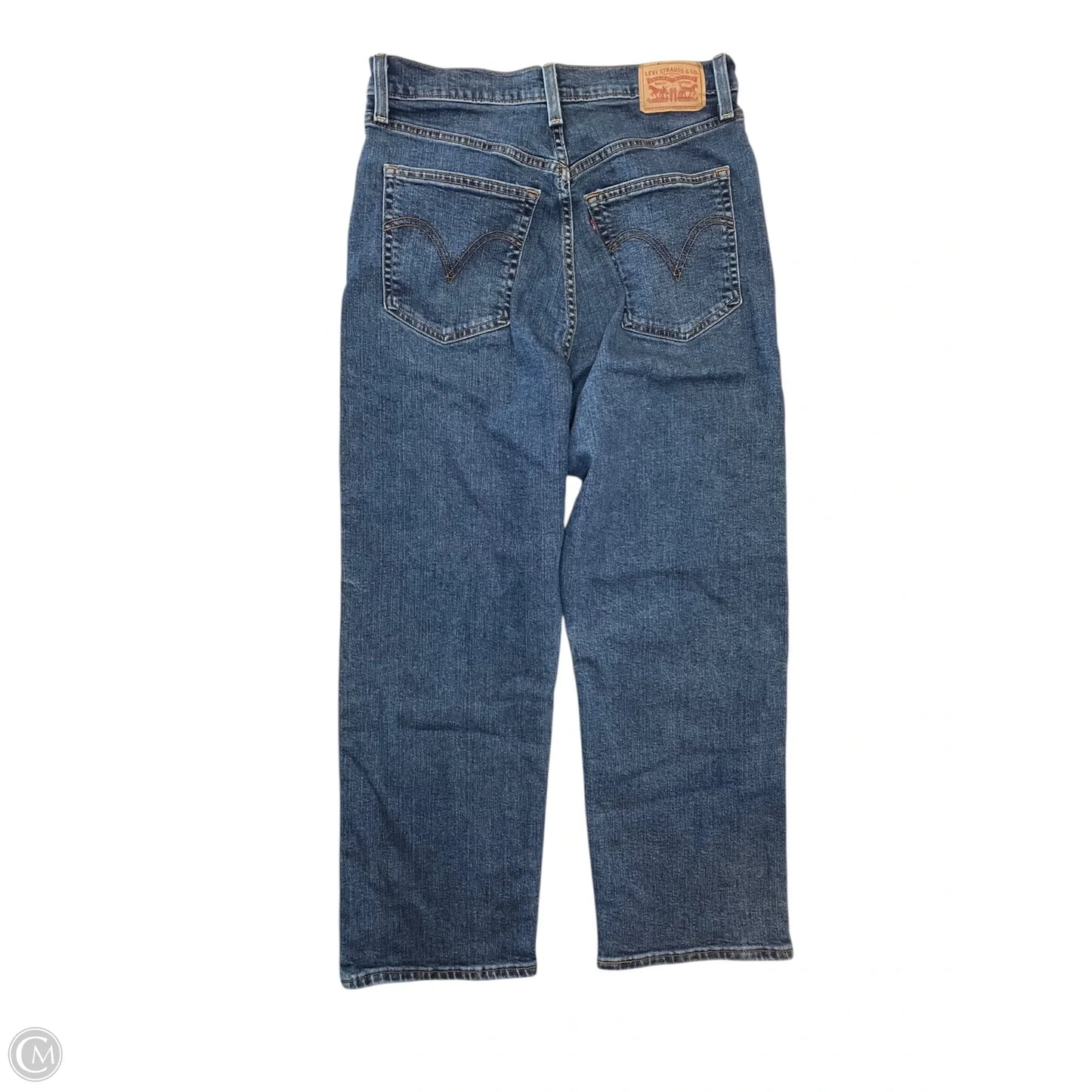 Jeans Straight By Levis In Blue Denim, Size: 12