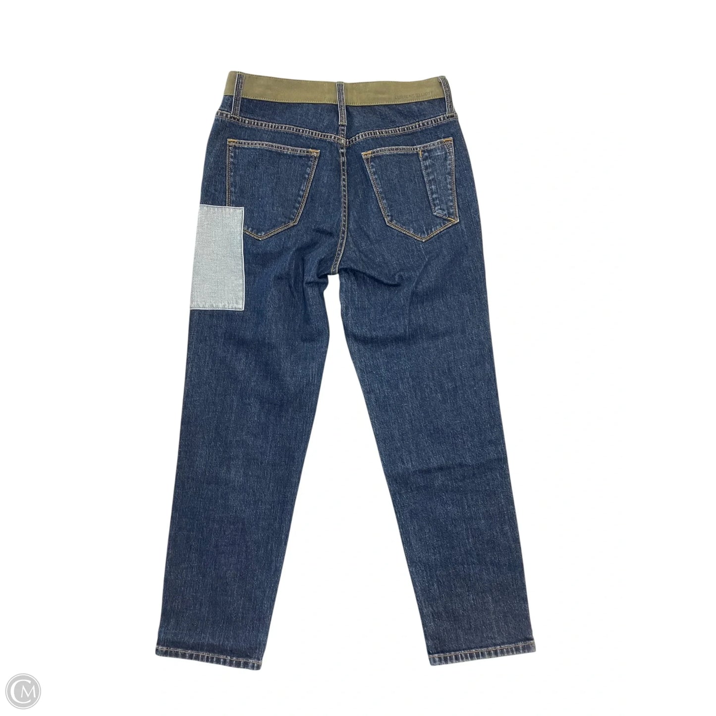 Jeans Straight By Current/elliott In Blue Denim, Size: 4