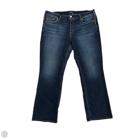 Jeans Wide Leg By Silver In Blue Denim, Size: 18