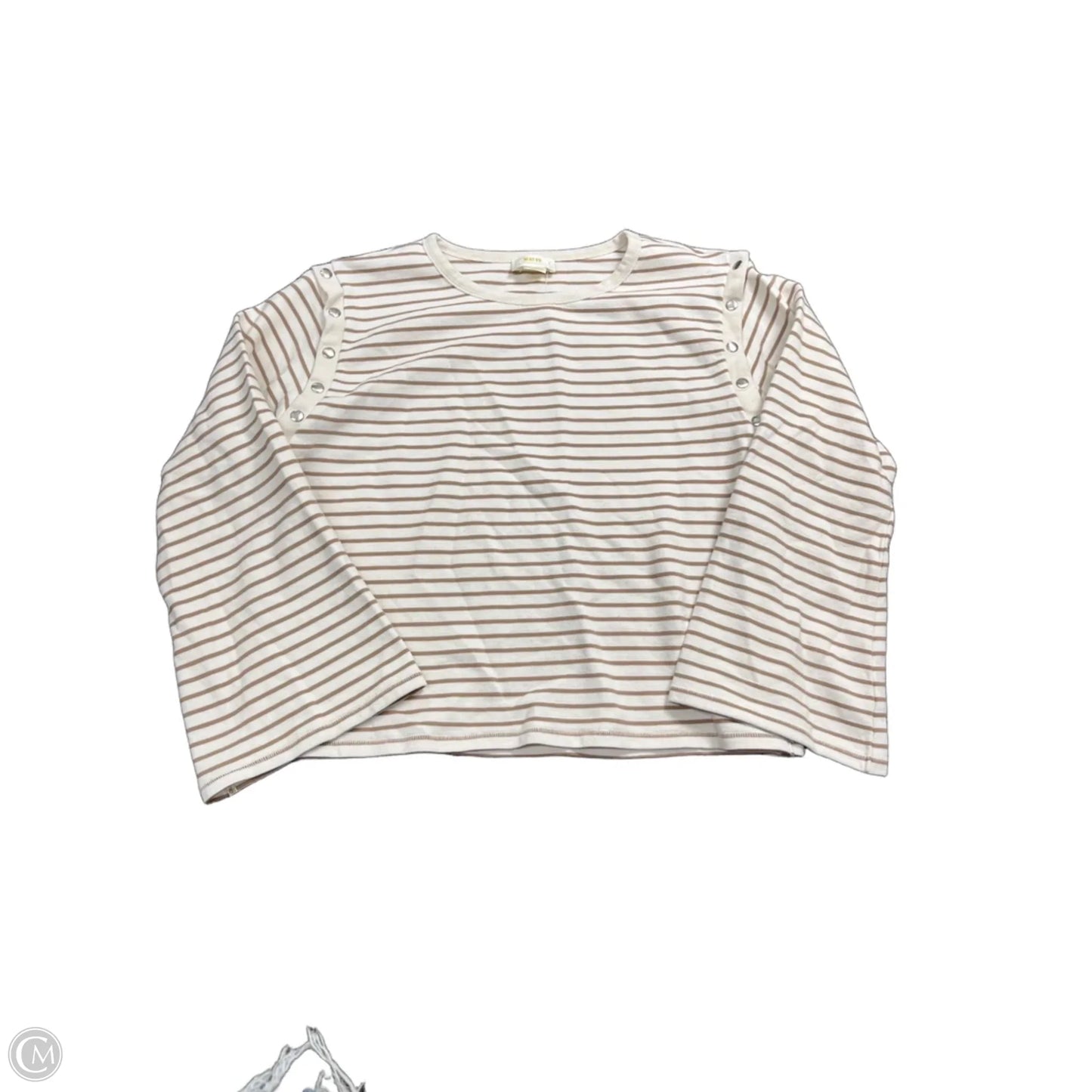 Top Long Sleeve By Maeve In Striped Pattern, Size: S