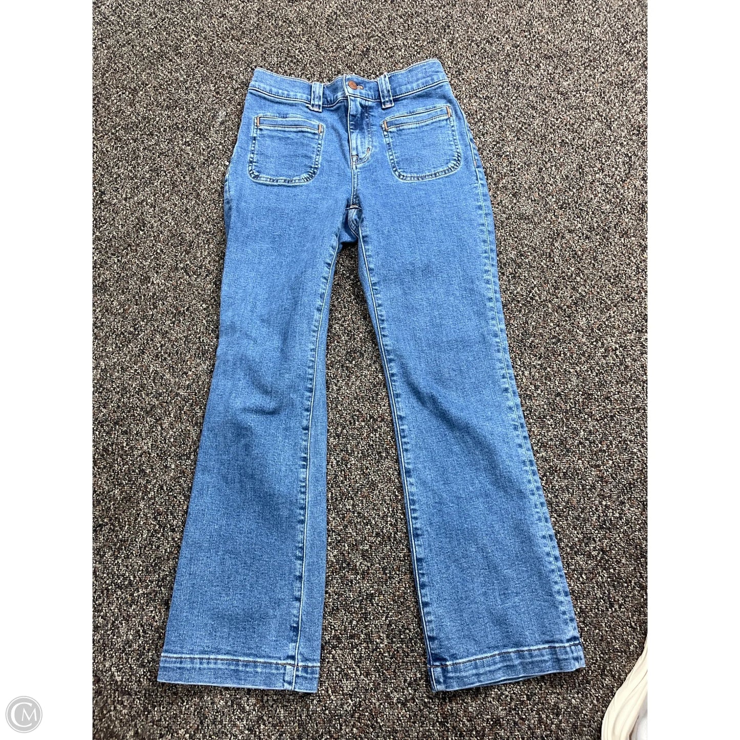 Jeans Straight By Madewell In Blue Denim, Size: 0