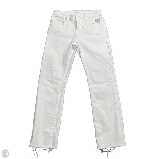 Jeans Straight By Good American In White Denim, Size: 8