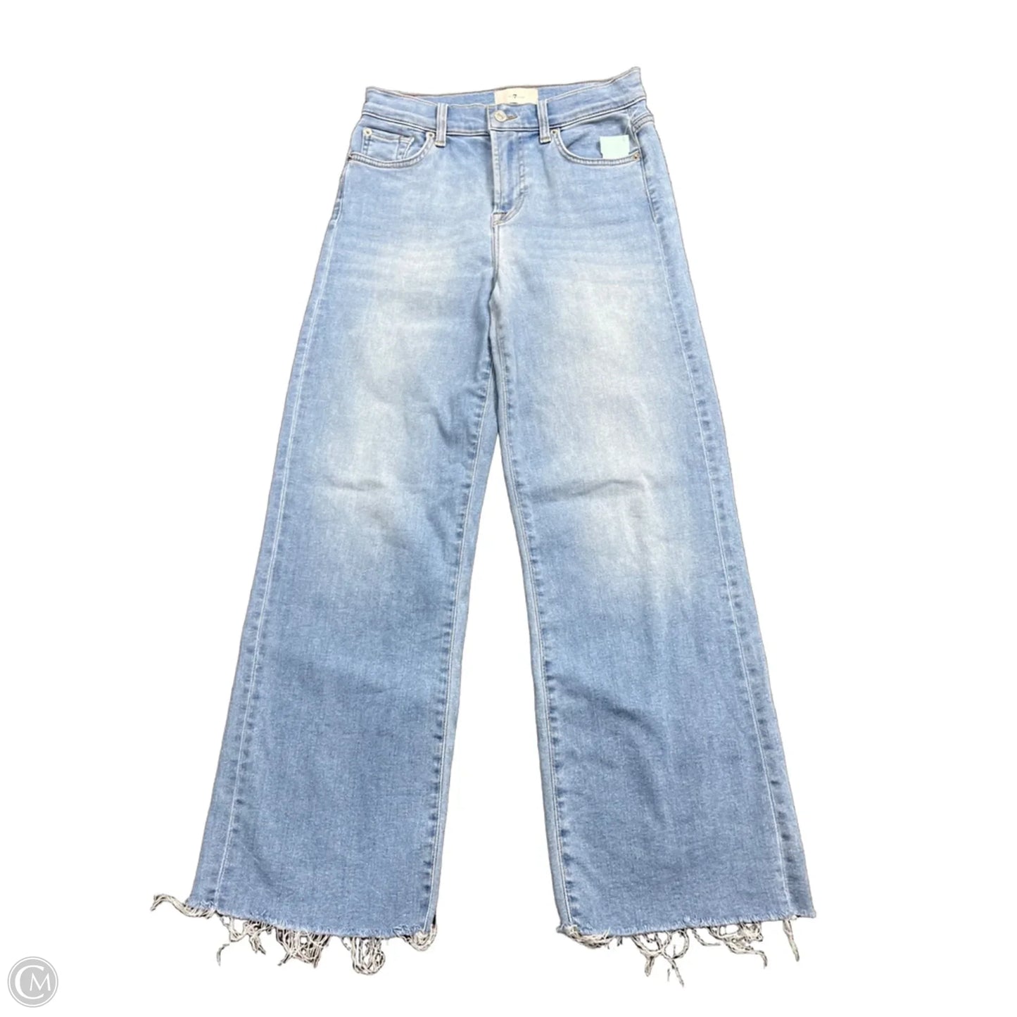 Jeans Cropped By 7 For All Mankind In Blue Denim, Size: 2