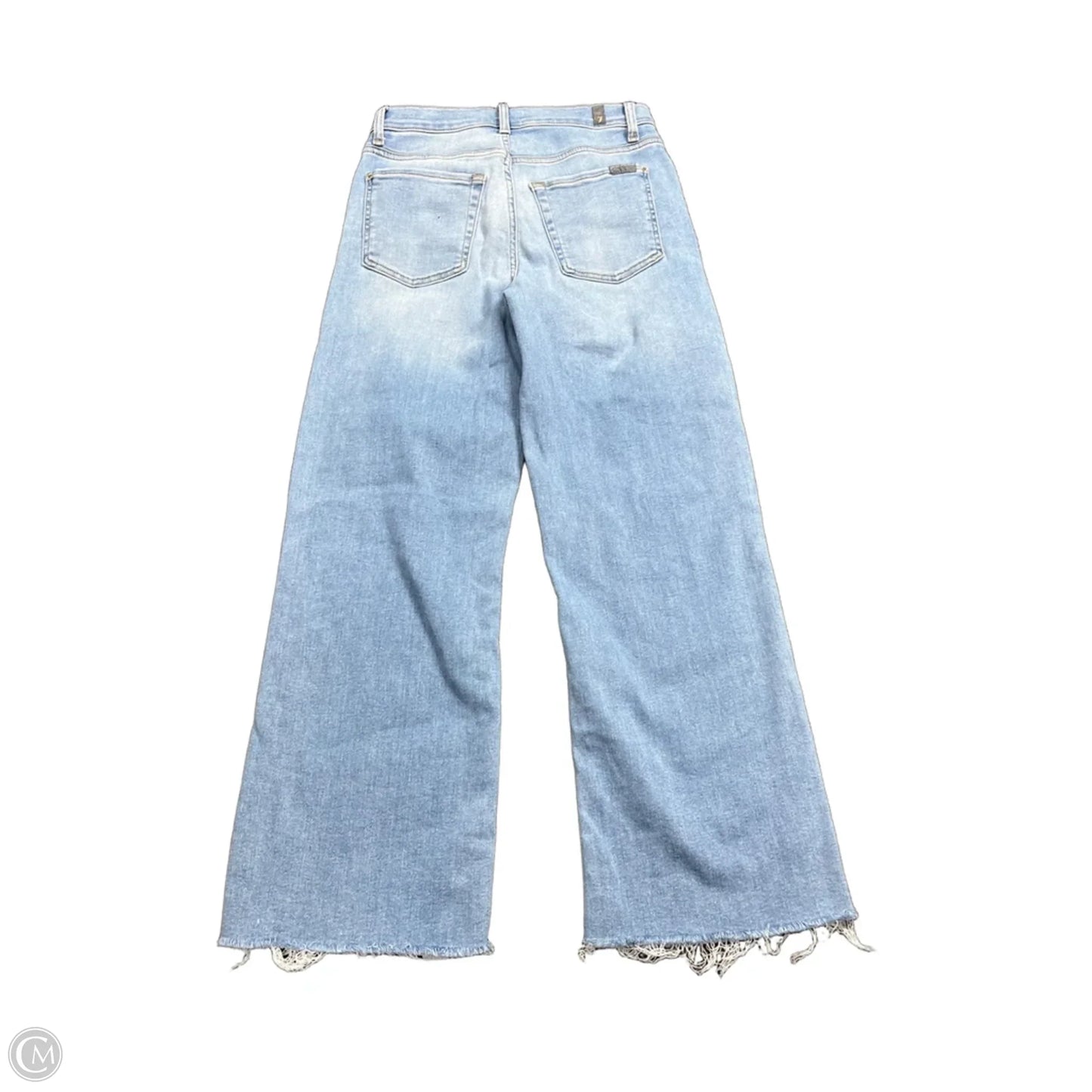 Jeans Cropped By 7 For All Mankind In Blue Denim, Size: 2