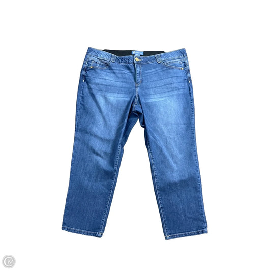 Jeans Cropped By Democracy In Blue Denim, Size: 22