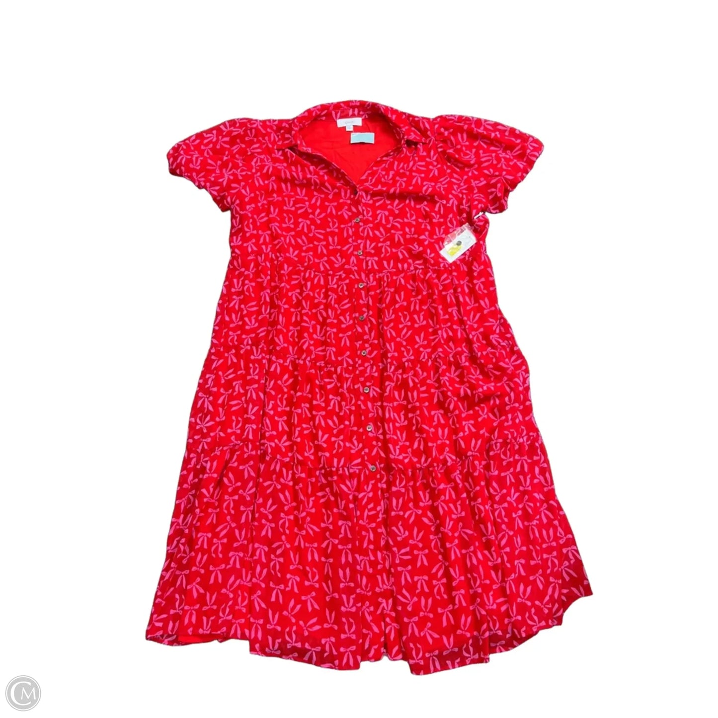 Dress Party Midi By Cece In Red, Size: 2x