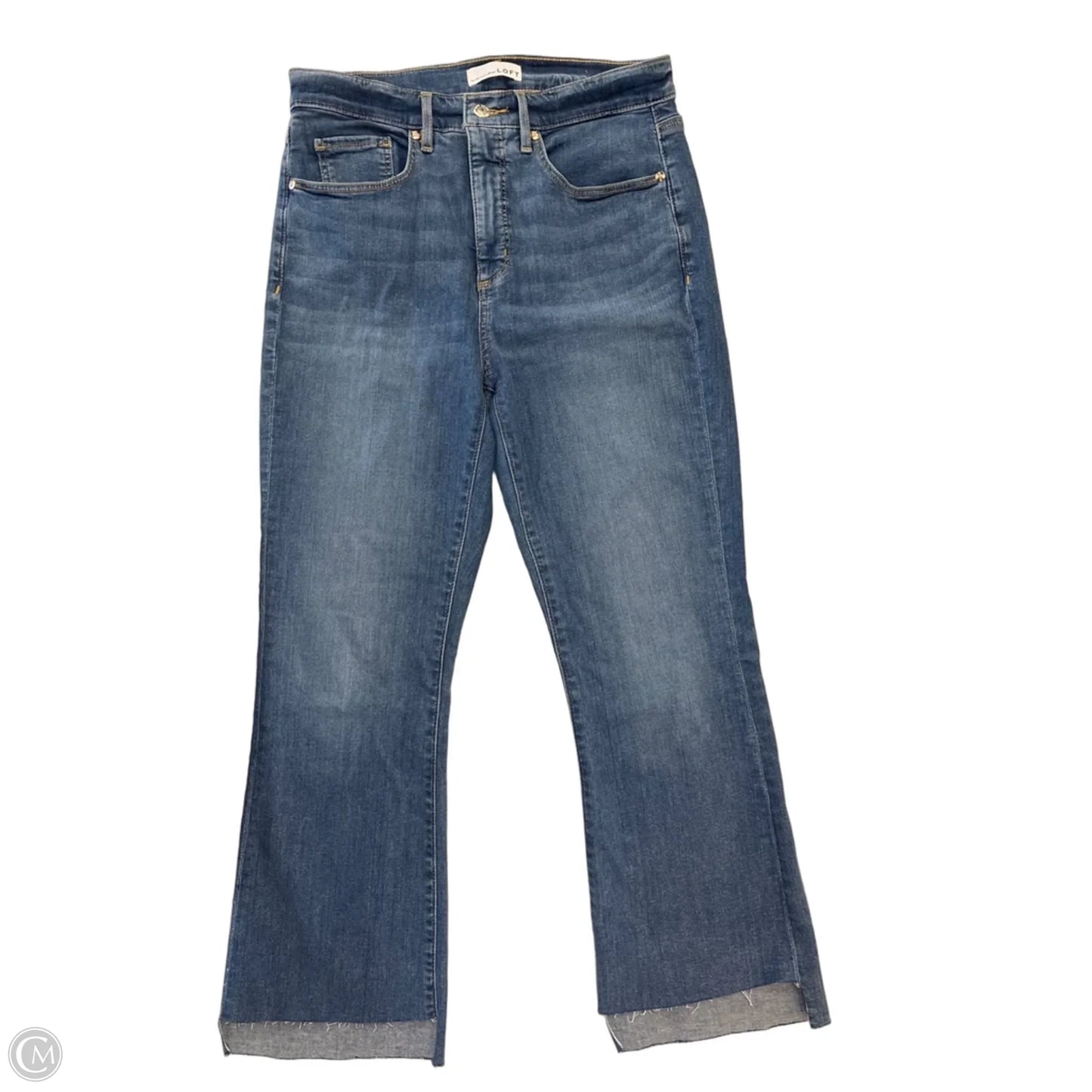 Jeans Straight By Loft In Blue Denim, Size: 6