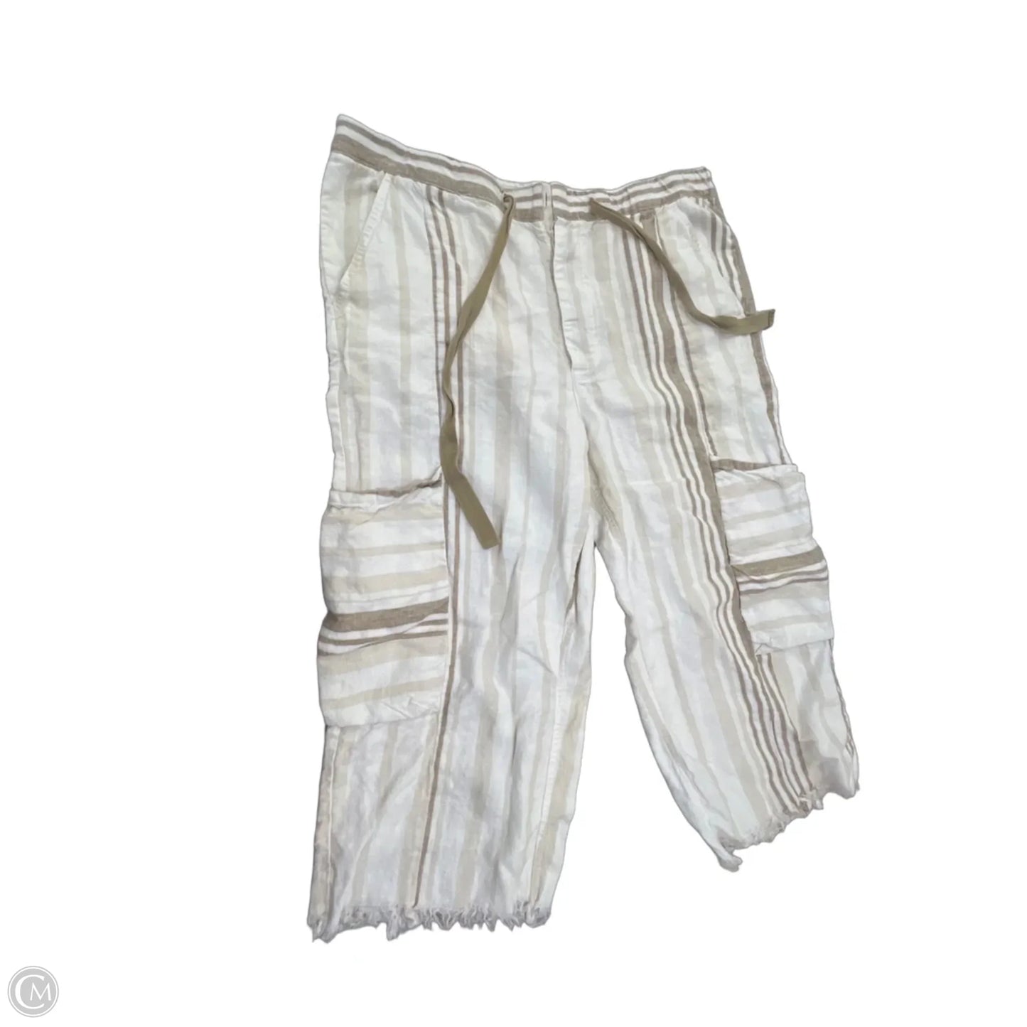 Pants Cropped By Free People In Striped Pattern, Size: M
