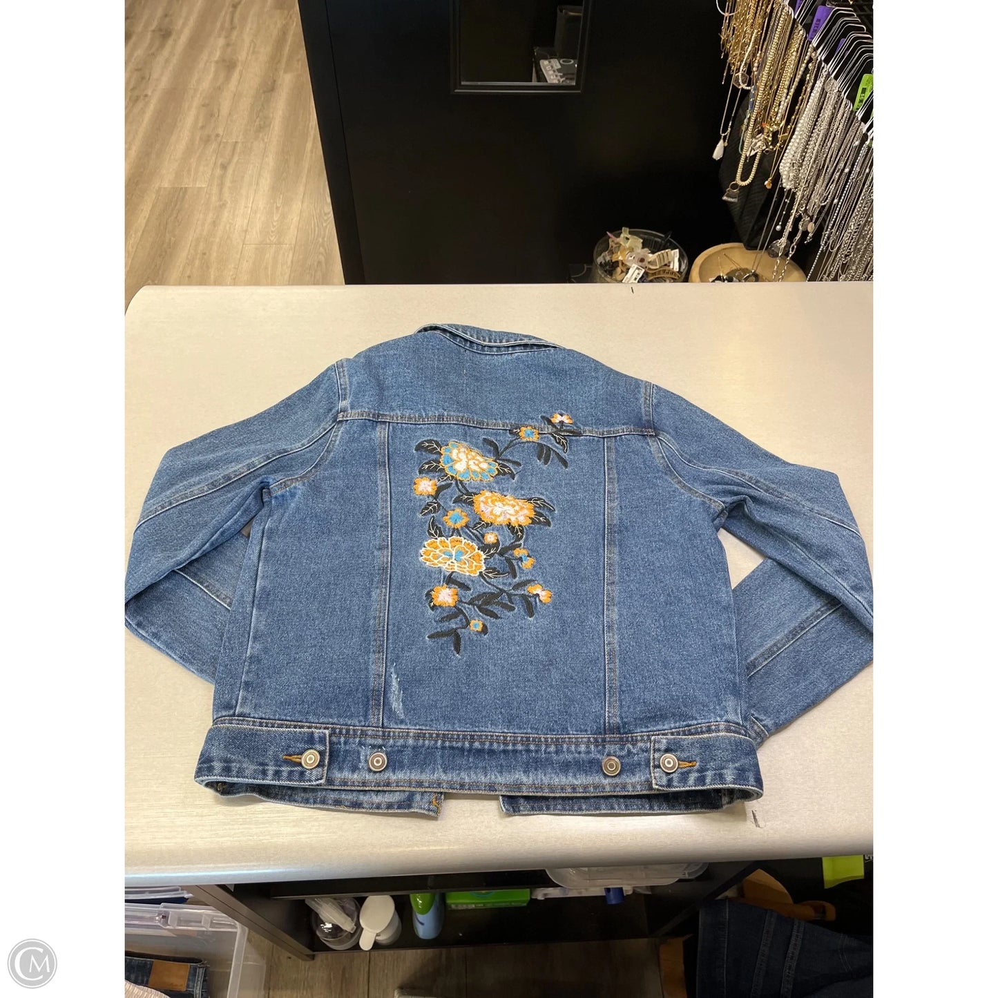 Jacket Denim By Clothes Mentor In Blue Denim, Size: M