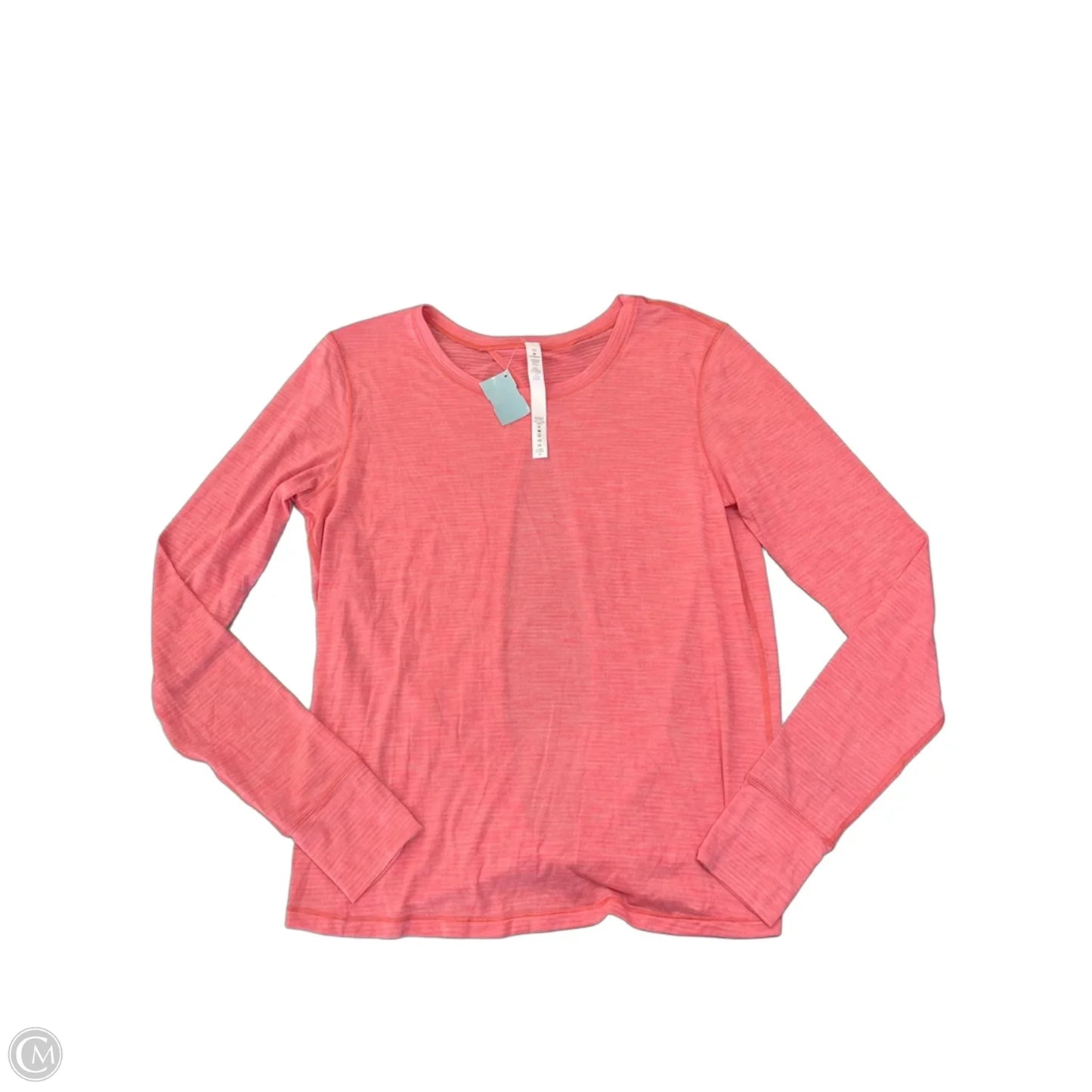 Athletic Top Long Sleeve Collar By Lululemon In Pink, Size: L
