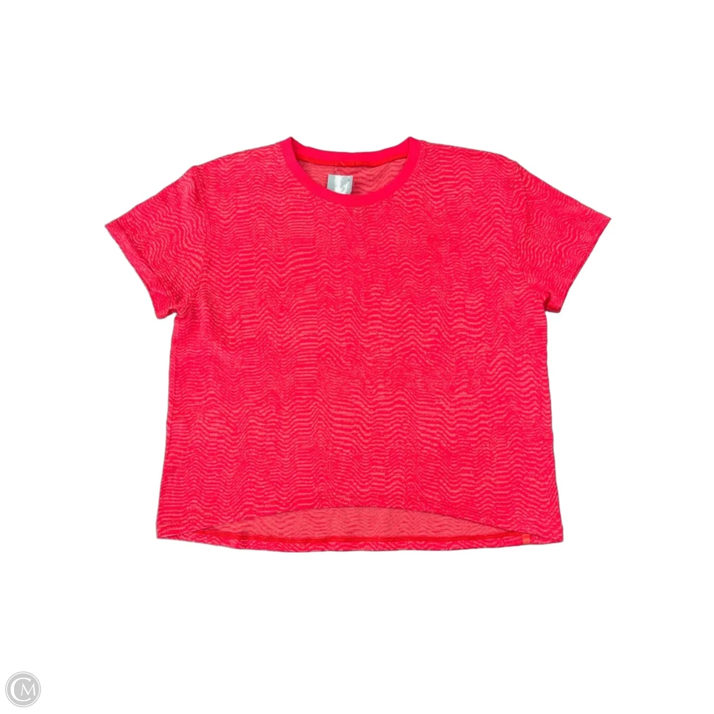 Athletic Top Short Sleeve By Lululemon In Orange, Size: L