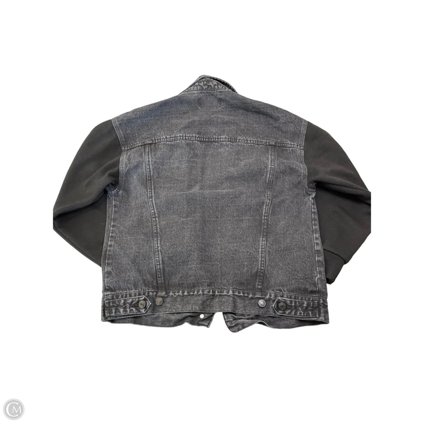 Jacket Denim By Kancan In Black Denim, Size: S