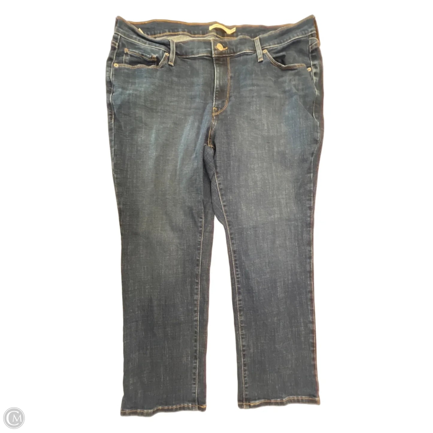 Jeans Straight By Levis In Blue Denim, Size: 20