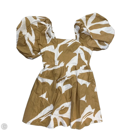 Dress Casual Short By Sugar Lips In Tan & White, Size: L
