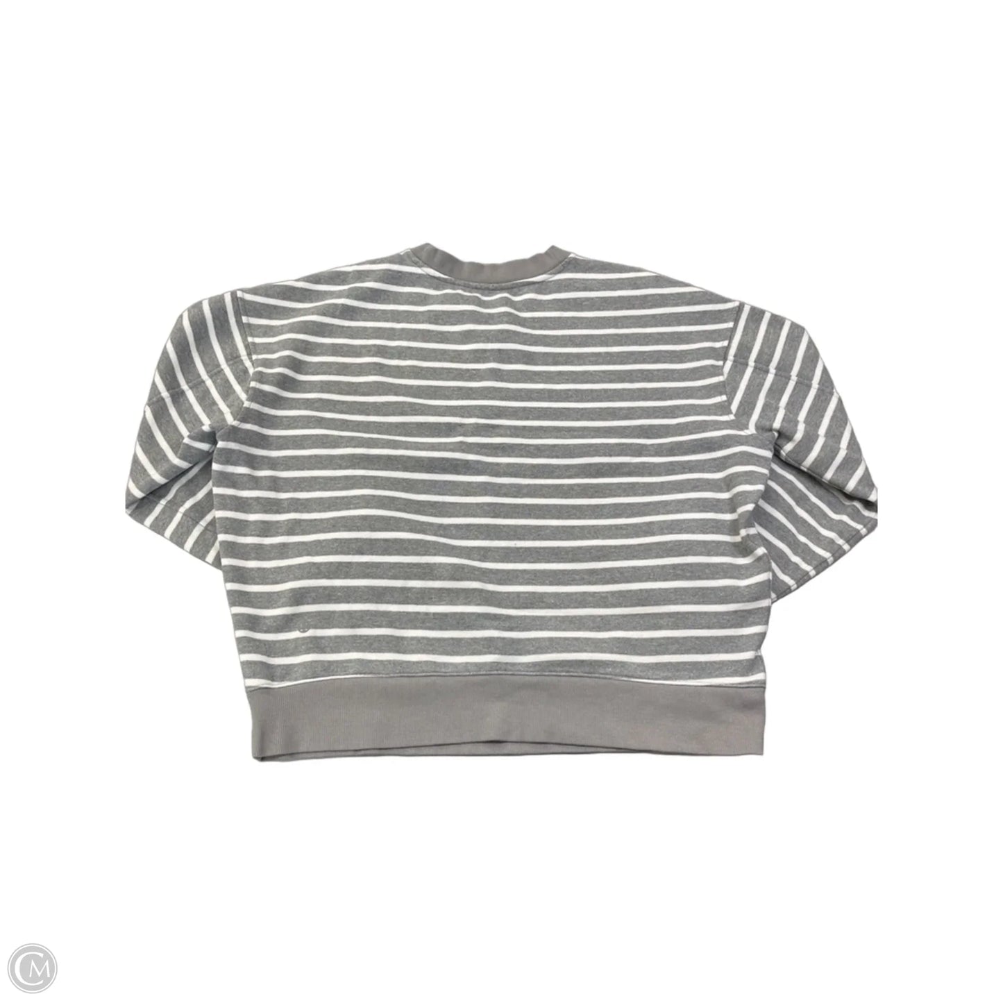 Athletic Sweatshirt Crewneck By Lululemon In Striped Pattern, Size: M