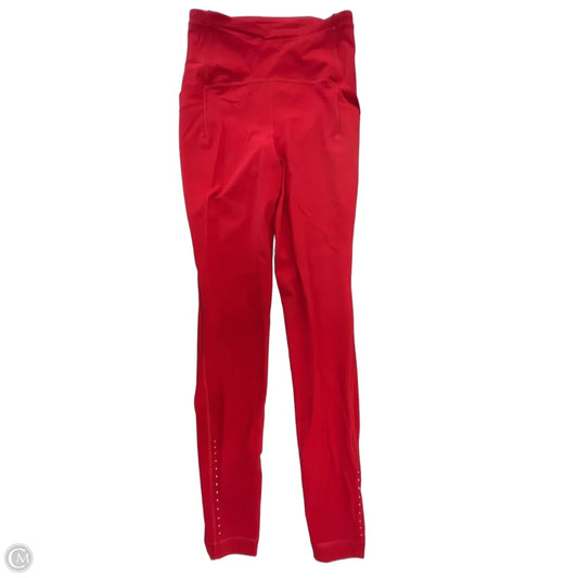 Athletic Leggings By Lululemon In Red, Size: S