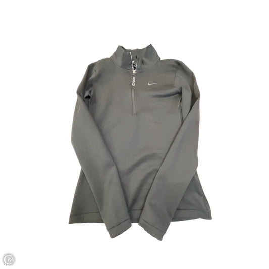 Athletic Top Long Sleeve Collar By Nike Apparel In Black, Size: Xs