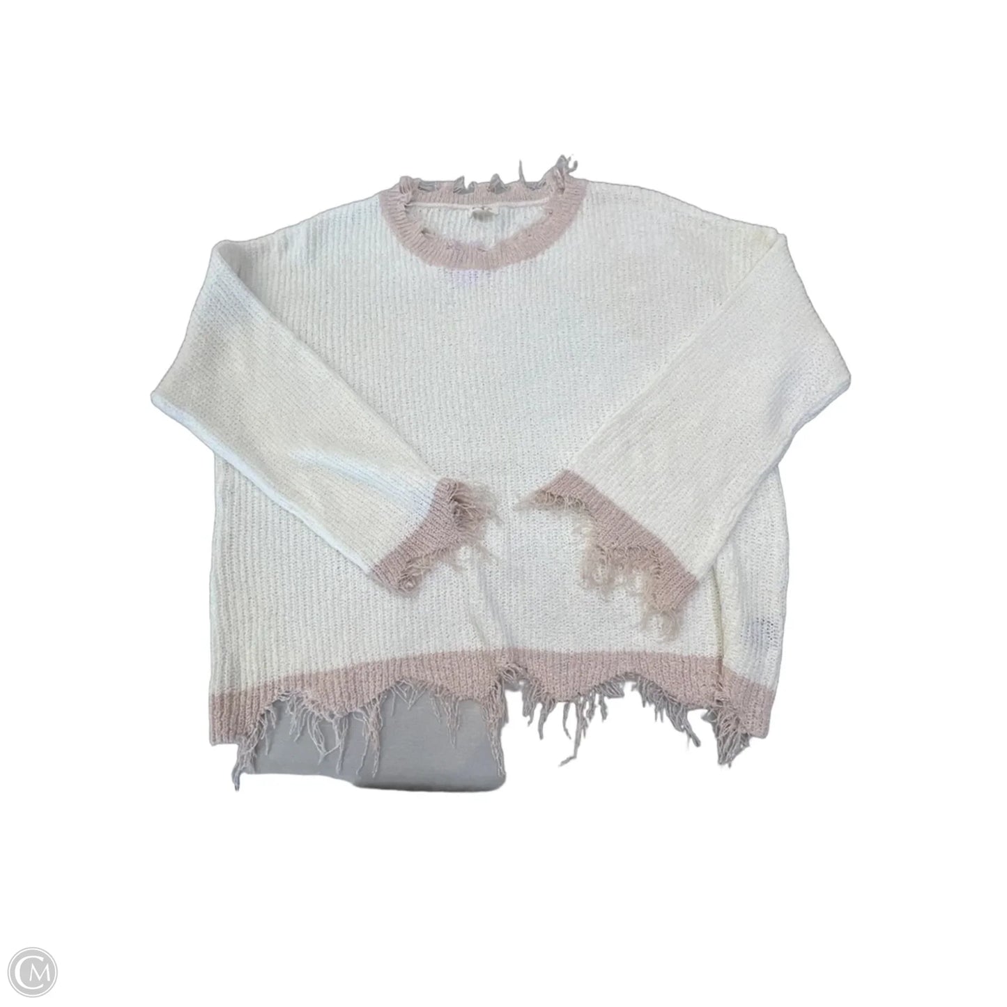 Sweater By Pol In White, Size: M