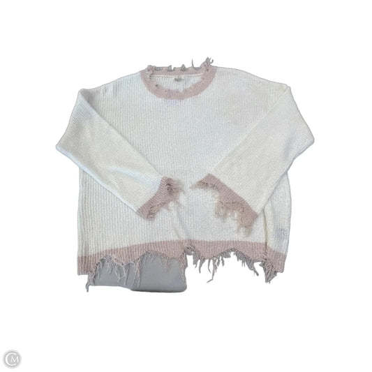 Sweater By Pol In White, Size: M