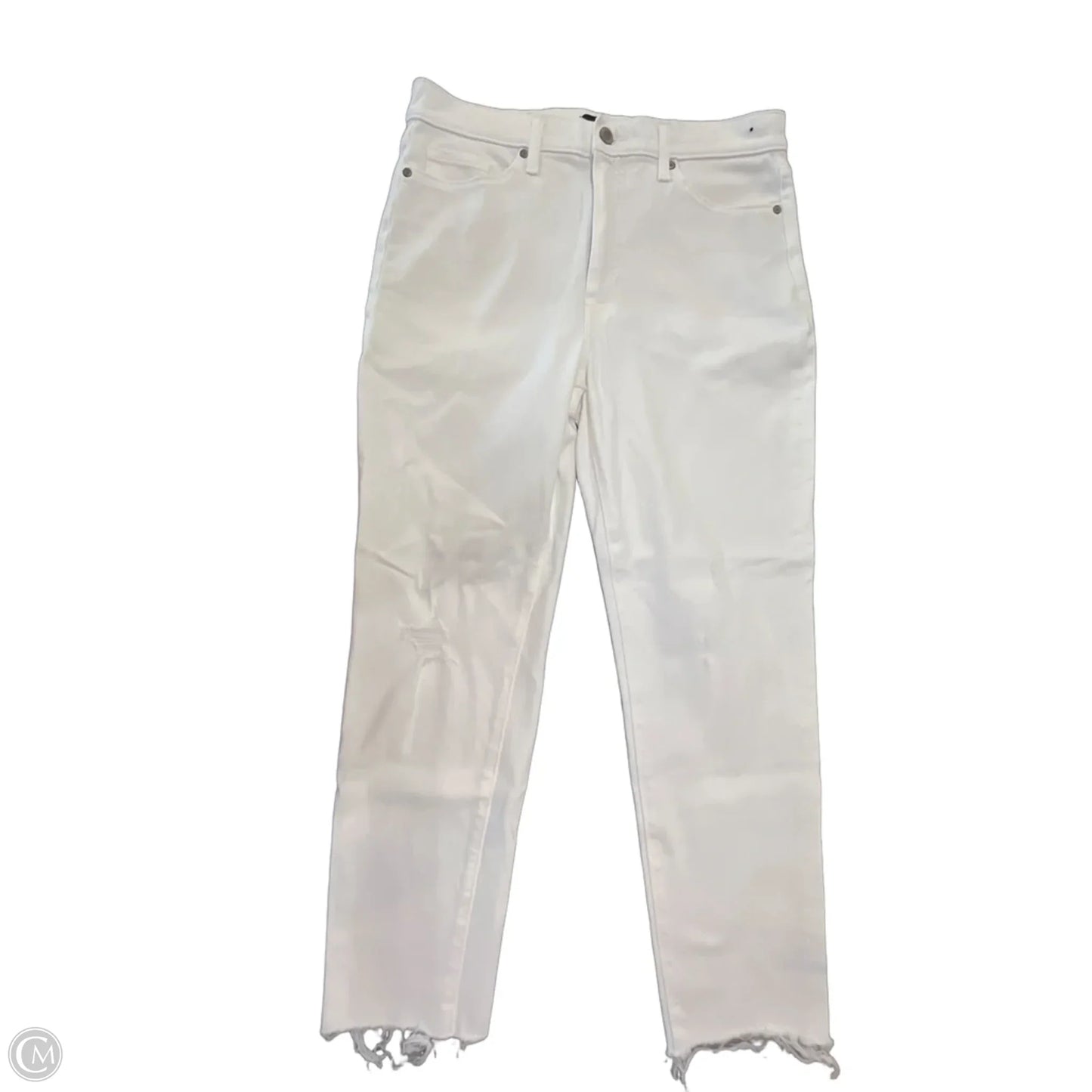 Jeans Straight By Banana Republic In White Denim, Size: 12